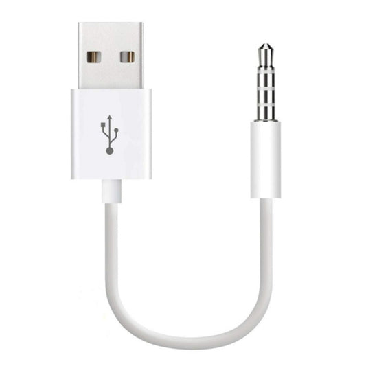 JW-SM1 USB to 3.5mm Jack Data Sync & Charge Cable for iPod shuffle 1st /2nd /3rd /4th /5th /6th Generation, Length: 10cm