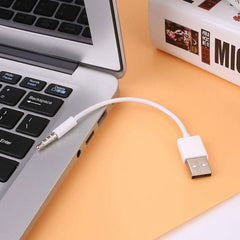 JW-SM1 USB to 3.5mm Jack Data Sync & Charge Cable for iPod shuffle 1st /2nd /3rd /4th /5th /6th Generation, Length: 10cm