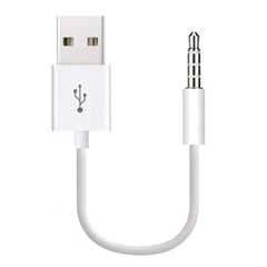 JW-SM1 USB to 3.5mm Jack Data Sync & Charge Cable for iPod shuffle 1st /2nd /3rd /4th /5th /6th Generation, Length: 10cm