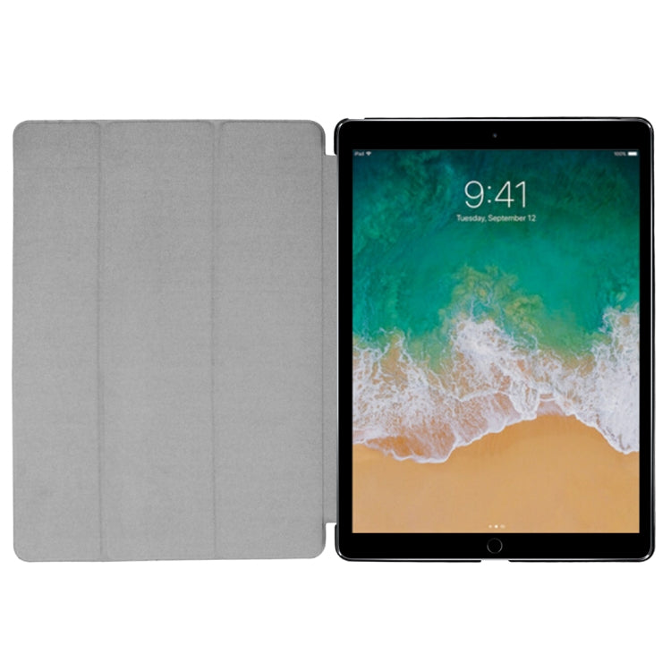 Funda de cuero inteligente con tapa horizontal y textura Custer con soporte plegable en 3 direcciones y función de suspensión/activación para iPad Pro de 12,9 pulgadas 2017/2015, iPad Pro de 12,9 pulgadas y iPad Pro de 12,9 pulgadas