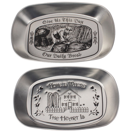 Stainless Steel Multi-purpose Tray Fruit Bowl Dessert Plate , Ship