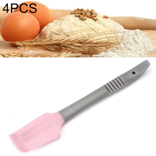 4 PCS Silicone Scraper Butter Spreader Knife Cake Smoother Cake Baking Tool, Silicone Scraper(Pink), Silicone Scraper(Blue)