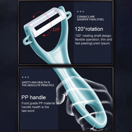 T Shaped Ceramic Skin Peeler with Durable ABS Handle, Random Color Delivery, T Shaped Peel Knife