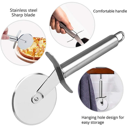Stainless Steel Round Pizza Cutter Knife