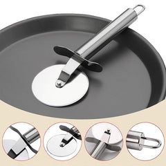 Stainless Steel Round Pizza Cutter Knife, Sigle Wheel