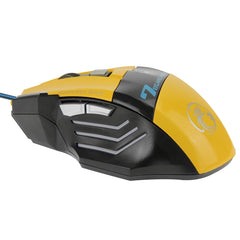 7 Buttons with Scroll Wheel 5000 DPI LED Wired Optical Gaming Mouse for Computer PC Laptop, X7 7 Buttons (Yellow), X7 7 Buttons (Black)