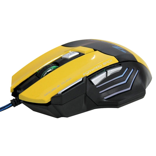 7 Buttons with Scroll Wheel 5000 DPI LED Wired Optical Gaming Mouse for Computer PC Laptop, X7 7 Buttons (Yellow), X7 7 Buttons (Black)