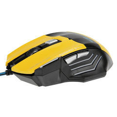 7 Buttons with Scroll Wheel 5000 DPI LED Wired Optical Gaming Mouse for Computer PC Laptop, X7 7 Buttons (Yellow), X7 7 Buttons (Black)