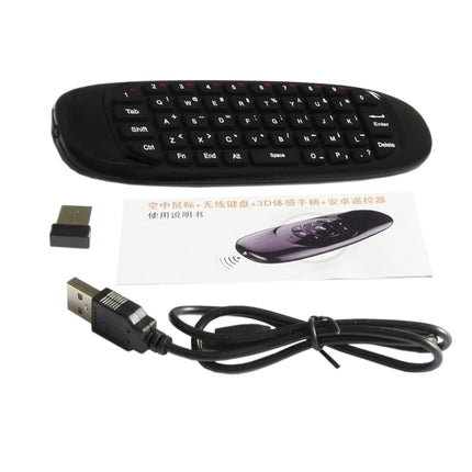 C120 T10 Fly Air Mouse 2.4GHz Rechargeable Wireless Keyboard Remote Control for Android TV Box / PC, Wireless Keyboard