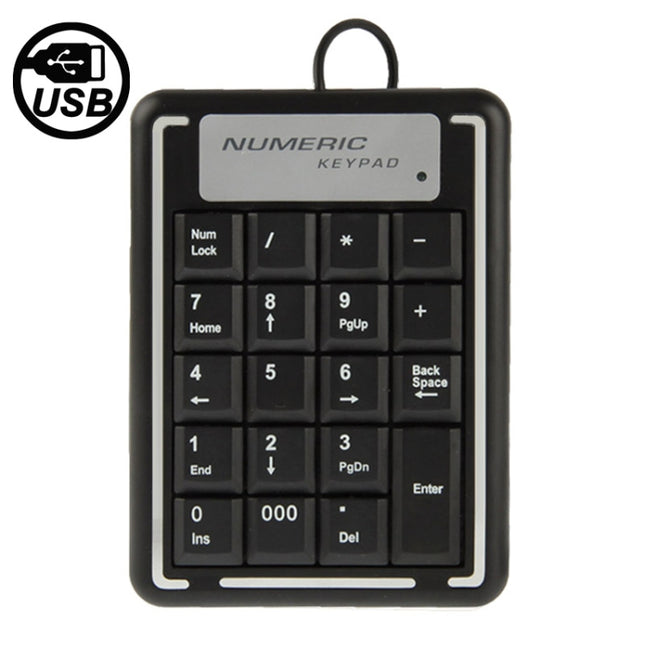 USB Non-synchronous Notebook Computer Numeric Keyboard with 19 Keys, 19 Keys