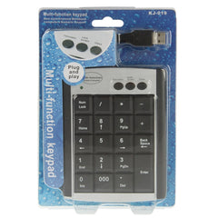 USB Non-synchronous Notebook Computer Multi Function Keypad with 19 Keys, Multi Function Keypad