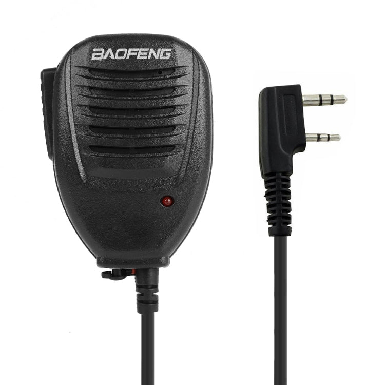 Baofeng Clip-on Speaker Microphone for Walkie Talkies, 3.5mm + 2.5mm Earphone + Mic Plug