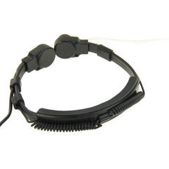 Throat control Transceiver Earpiece Headset for Walkie Talkies, 3.5mm + 2.5mm Plug