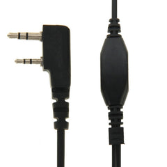 Throat control Transceiver Earpiece Headset for Walkie Talkies, 3.5mm + 2.5mm Plug