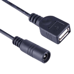 5.5 x 2.1mm DC Female to USB AF DC Male Power Connector Cable for Laptop Adapter, Length: 15cm, USB AF