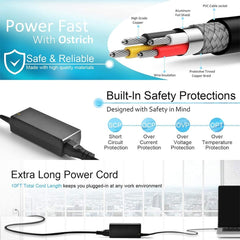 AD-6019 60W 19V 3.16A AC Adapter for Samsung Laptop, Output Tips: 5.5mm x 3.0mm