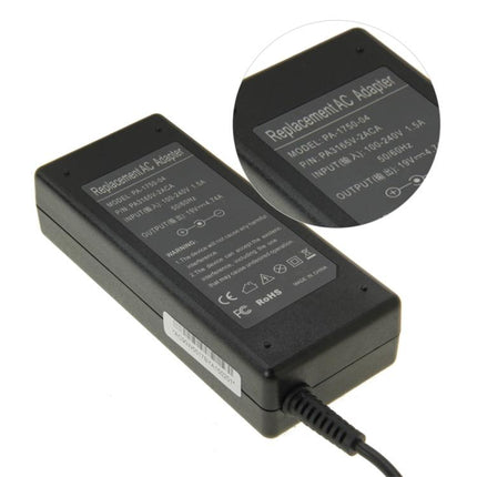 PA-1750-04 90W 19V 4.74A Mini AC Adapter for Acer / Toshiba Laptop, Output Tips:  5.5mm x 1.7mm
