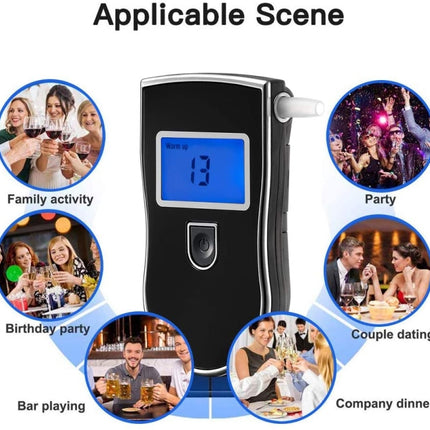 3 digitals LCD Display Breath Alcohol Tester Analyzer