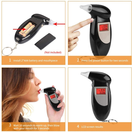 LCD Digital Alcohol Tester Breathalyzer