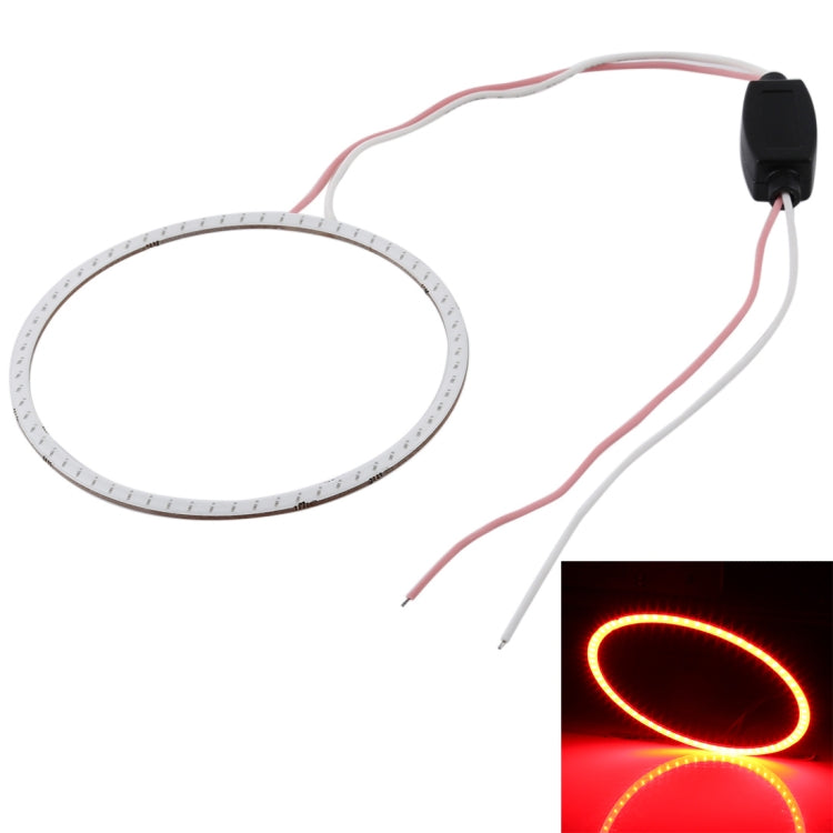 90mm 5W 180LM Angel Eyes Circles Car Headlight COB LED Lights for Vehicles, DC 12-24V