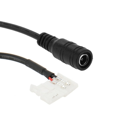 DC Connector Plug Male to No Need Soldering 5050 10mm 2 Pin Connector for Single Color LED Strip, Length: 16cm