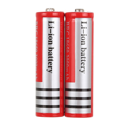 2 PCS UltraFire 18650 3000 mAh 3,7 V langlebiger wiederaufladbarer Lithium-Ionen-Akku, 3000 mAh