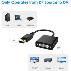 DisplayPort Male to DVI 24+5 Female Adapter, Cable Length: 12cm, DP Male to DVI 24+5 Female