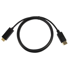 DisplayPort Male to HDMI Male Cable, Cable Length: 1.8m, DP to HDMI Male Black