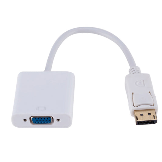 Display Port Male to VGA Female Converter, Length: 20cm, DP Male to VGA Female 20cm White, DP Male to VGA Female Black