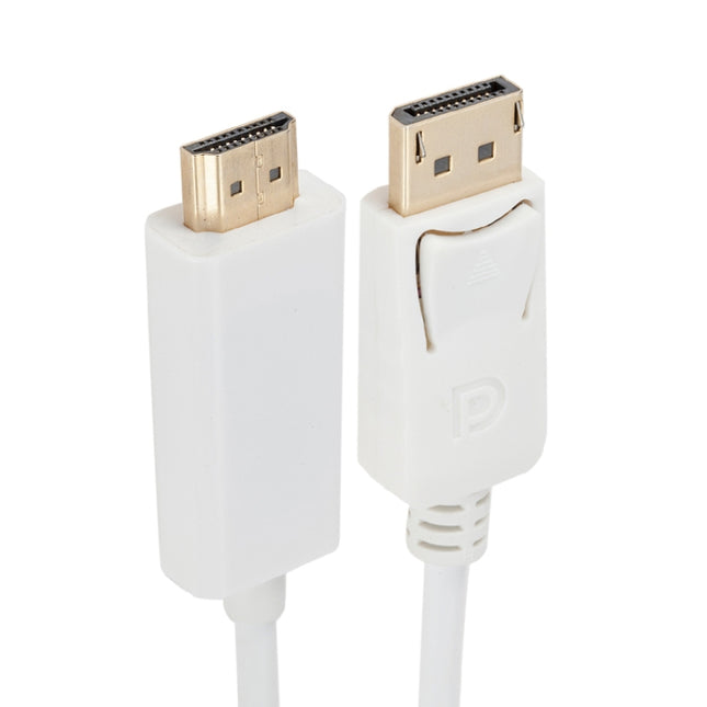 DisplayPort Male to HDMI Male Adapter Cable, Length: 1.8m, DP to HDMI Male White