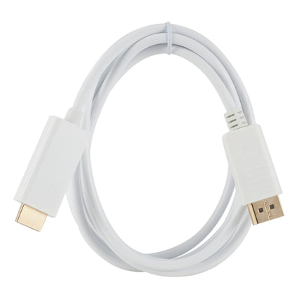 DisplayPort Male to HDMI Male Adapter Cable, Length: 1.8m, DP to HDMI Male White