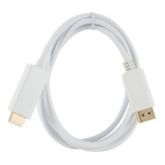 DisplayPort Male to HDMI Male Adapter Cable, Length: 1.8m, DP to HDMI Male White, DP to HDMI Male (Gold plated)