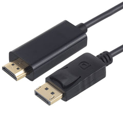 DisplayPort Male to HDMI Male Adapter Cable, Length: 1.8m, DP to HDMI Male White, DP to HDMI Male (Gold plated)