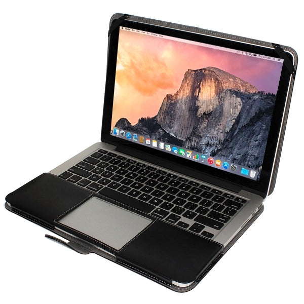 Notebook-Ledertasche mit Druckknopf für 13,3 Zoll MacBook Pro Retina