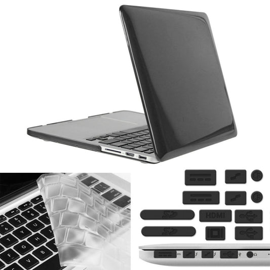 ENKAY for Macbook Pro Retina 13.3 inch (US Version) / A1425 / A1502 Hat-Prince 3 in 1 Crystal Hard Shell Plastic Protective Case with Keyboard Guard & Port Dust Plug