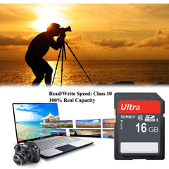 16GB Ultra High Speed Class 10 SDHC Camera Memory Card (100% Real Capacity), 16Gb