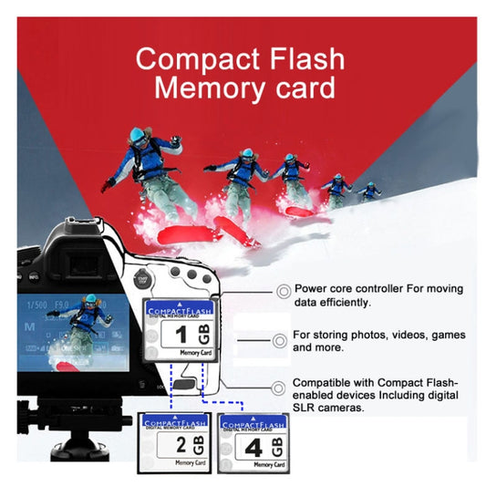 Compact Flash Digital Memory Card (100% Real Capacity), 1GB, 2GB, 4GB