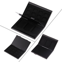 15 in 1 Memory Card Aluminum Alloy Protective Case Box for 3 SD + 12 TF Cards, 3 SD + 12 TF Black, 3 SD + 12 TF Silver