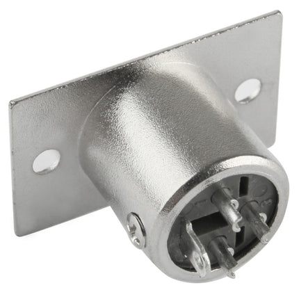 XLR 3 Pin Male Metal Chassis Mount Connector with Locking, Male Plug