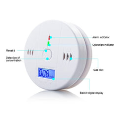 Gas Carbon Monoxide Detector Sensor Unit LCD CO Safety Alarm Tester, CO999