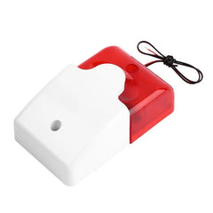 Mini Wired Red Strobe Siren for Burglar Security Alarm, Mini