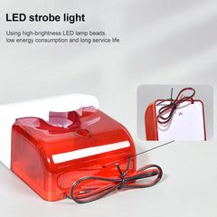 Mini Wired Red Strobe Siren for Burglar Security Alarm, Mini