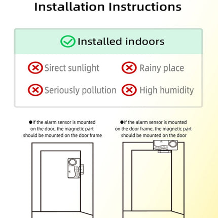 4 in 1 Door Magnet Refrigerator Delayed Door Closing Bell Anti-theft Alarm (3V)