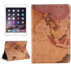 Map Pattern Horizontal Flip Smart Leather Case with Holder & Card Slots & Wallet for iPad Mini 4, Random Delivery