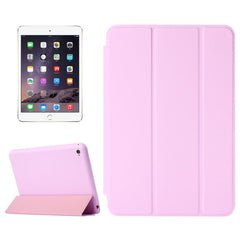 Horizontal Flip Solid Color Leather Case with Holder & Sleep / Wake-up Function for iPad mini 4