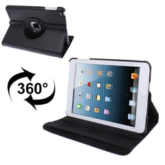 360 Degree Rotatable Litchi Texture Leather Case with Holder for iPad mini / mini 2 Retina