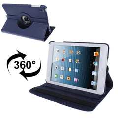 360 Degree Rotatable Litchi Texture Leather Case with Holder for iPad mini / mini 2 Retina