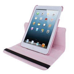 360 Degree Rotatable Litchi Texture Leather Case with Holder for iPad mini / mini 2 Retina