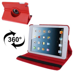 360 Degree Rotatable Litchi Texture Leather Case with Holder for iPad mini / mini 2 Retina