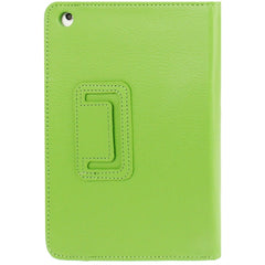 2-fold Litchi Texture Flip Leather Case with Holder Function for iPad mini / mini 2 Retina